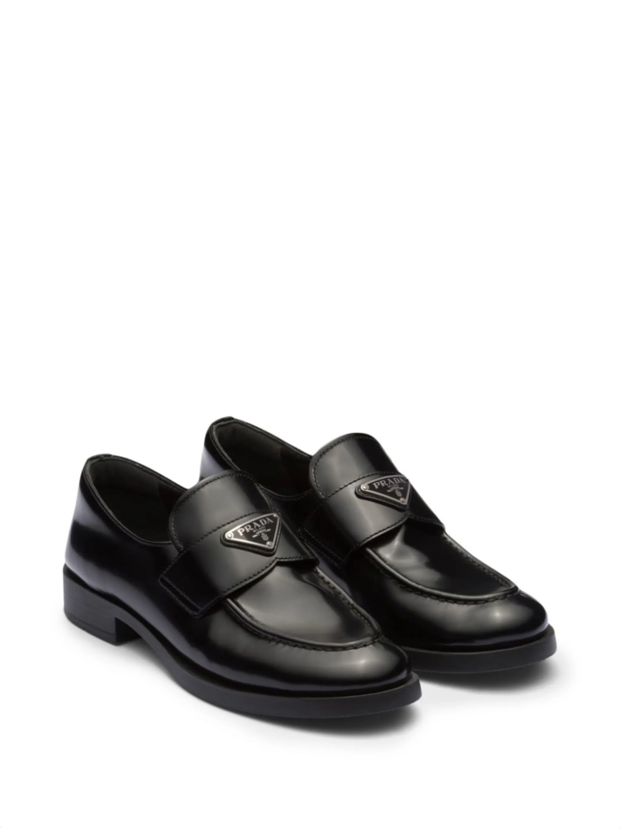 Prada triangle-logo leather loafers | Eraldo.com JP