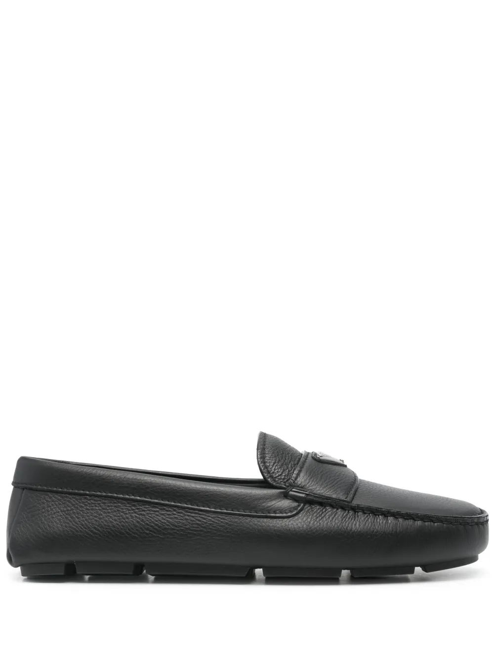 Prada triangle logo leather loafers Eraldo UK