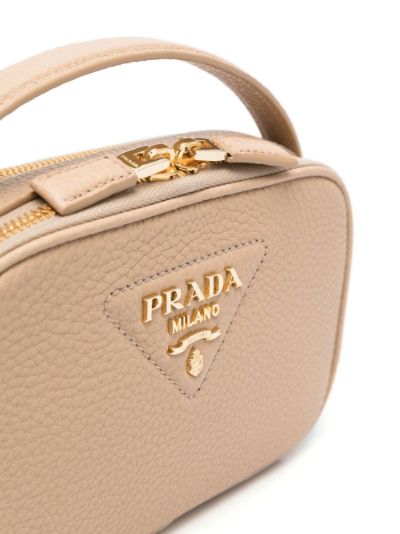 Prada Triangle Logo Crossbody Tote Bag