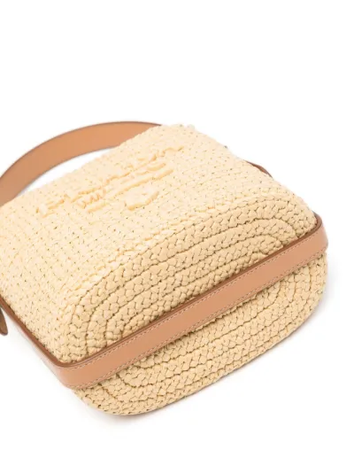 Prada triangle-logo raffia mini bag | Eraldo.com SB