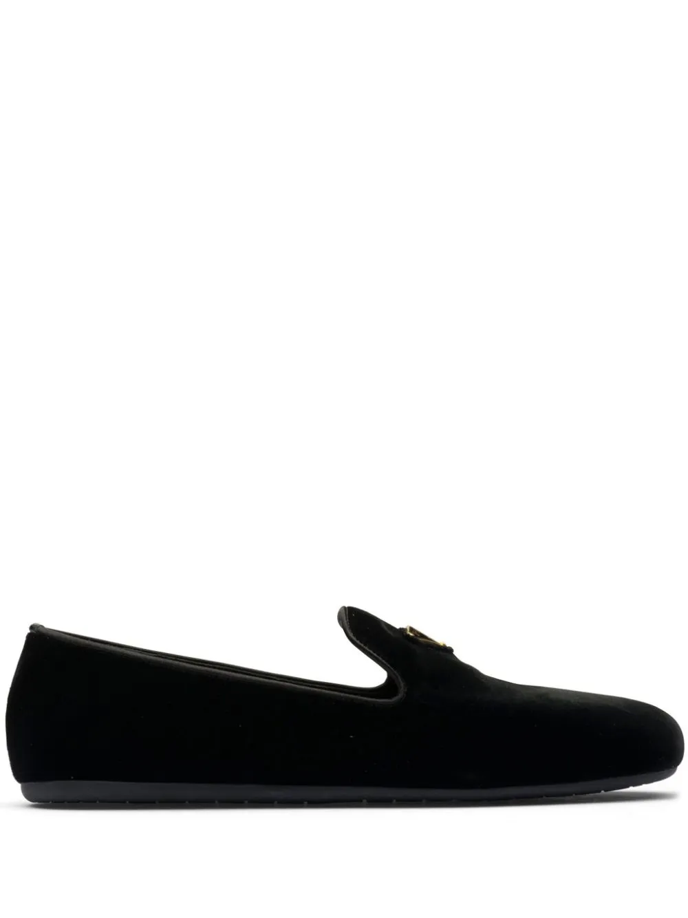 Prada velvet cheap loafers