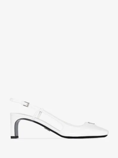 prada white pumps