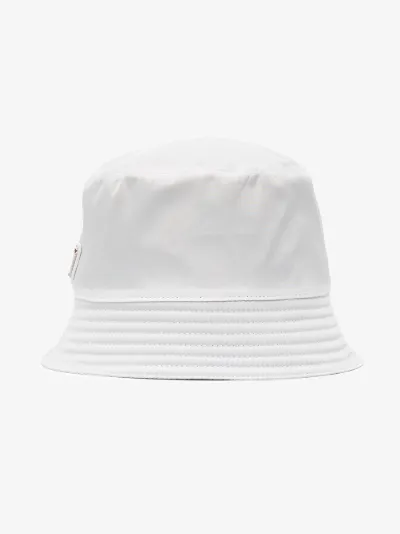 prada nylon bucket hat white