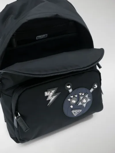 Prada Zaino in tela con robot nero | MODES