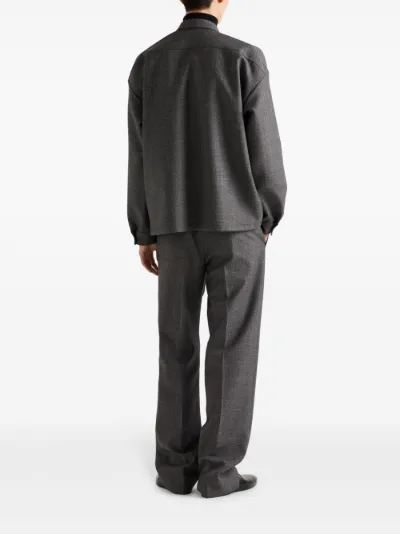 Prada zip-fastening wool shirt | Eraldo.com US