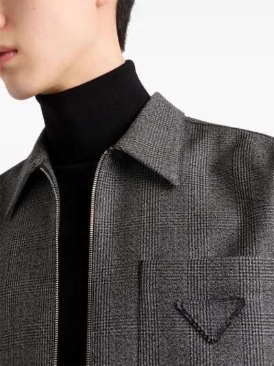Prada zip-fastening wool shirt | Eraldo.com US