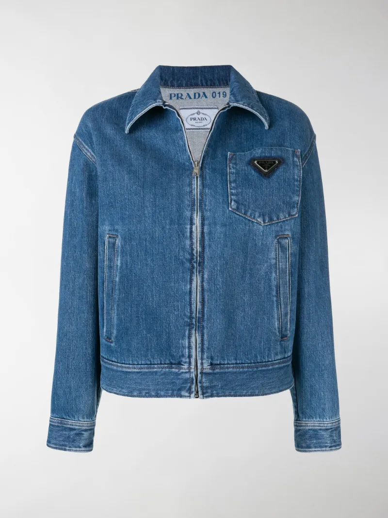 denim zip up jacket