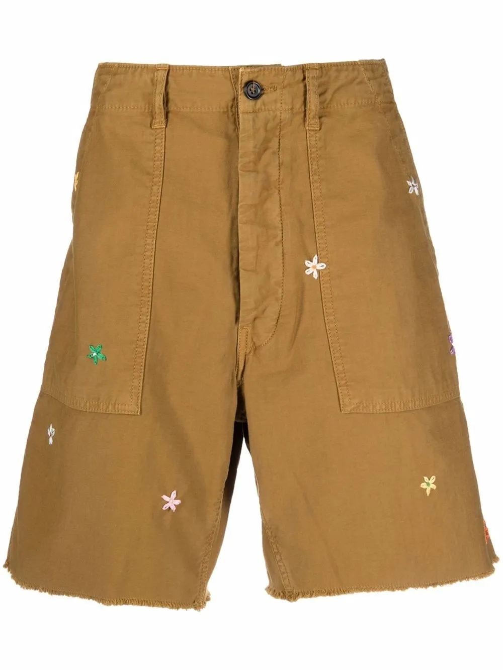 floral-appliqué chino shorts 