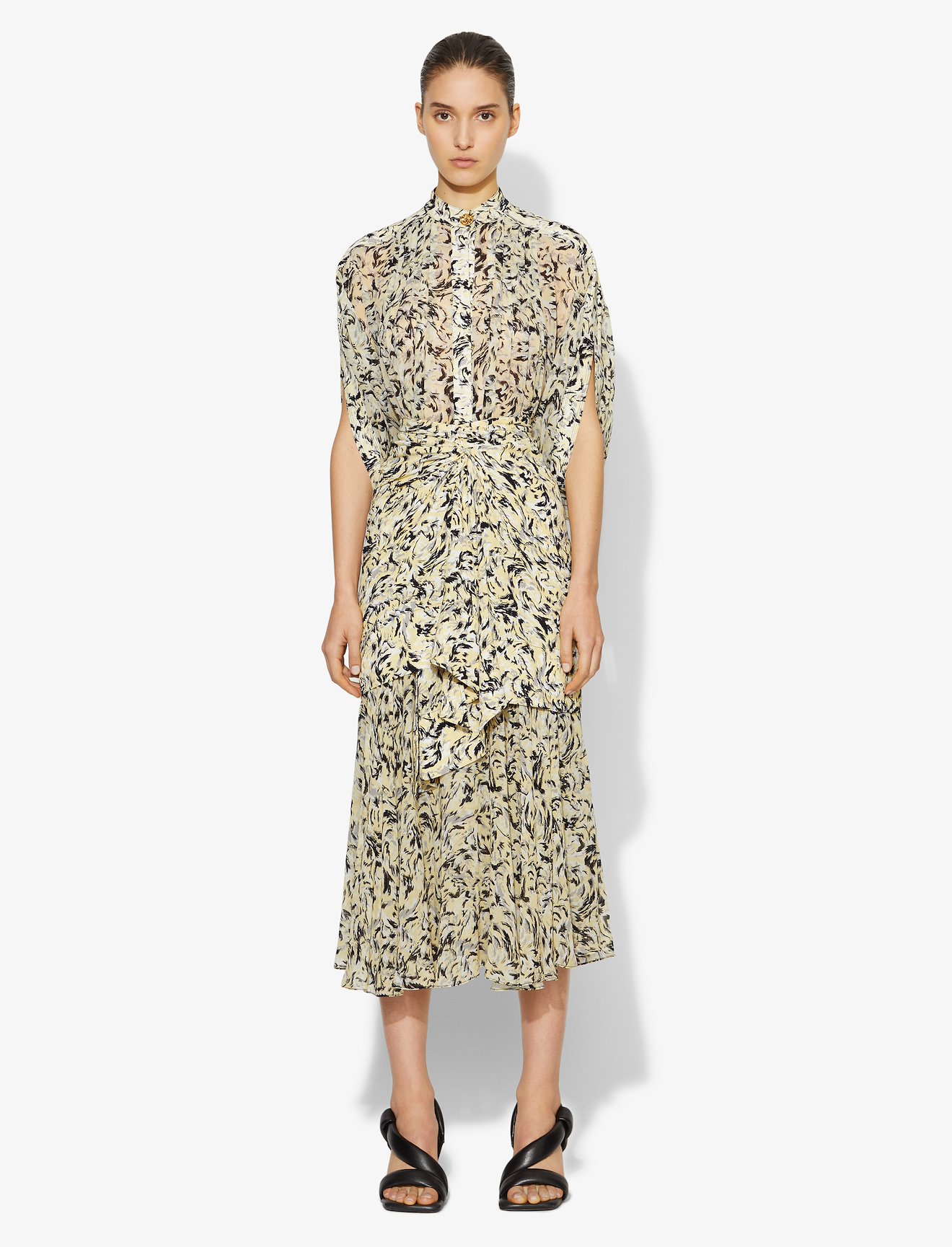 Abstract Animal Print Layered Skirt #1