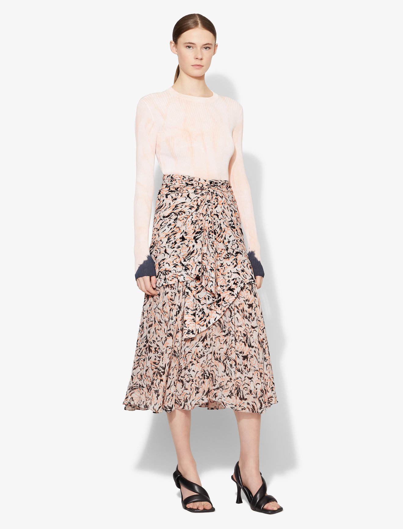 Abstract Animal Print Layered Skirt #1