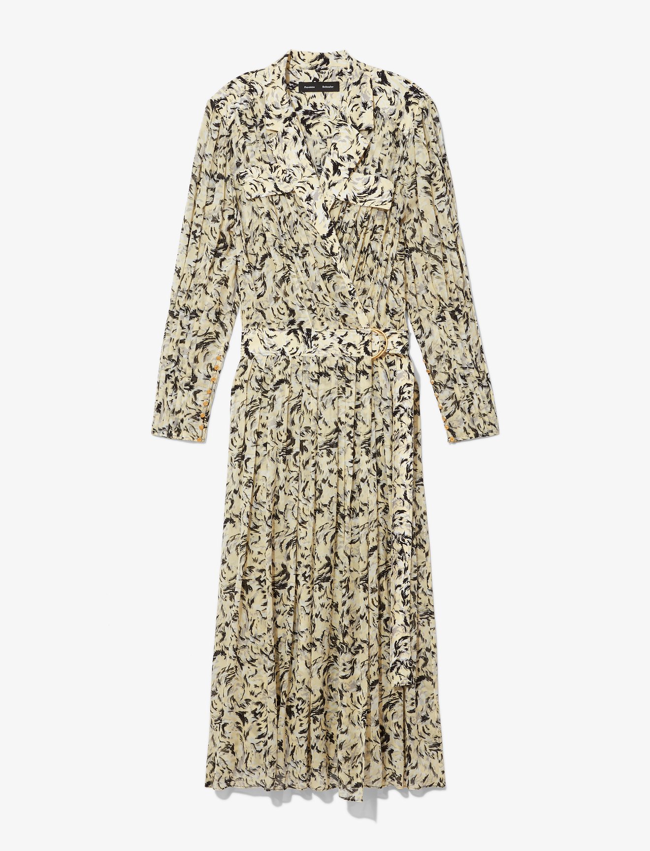 Abstract Animal Print Wrap Dress #4