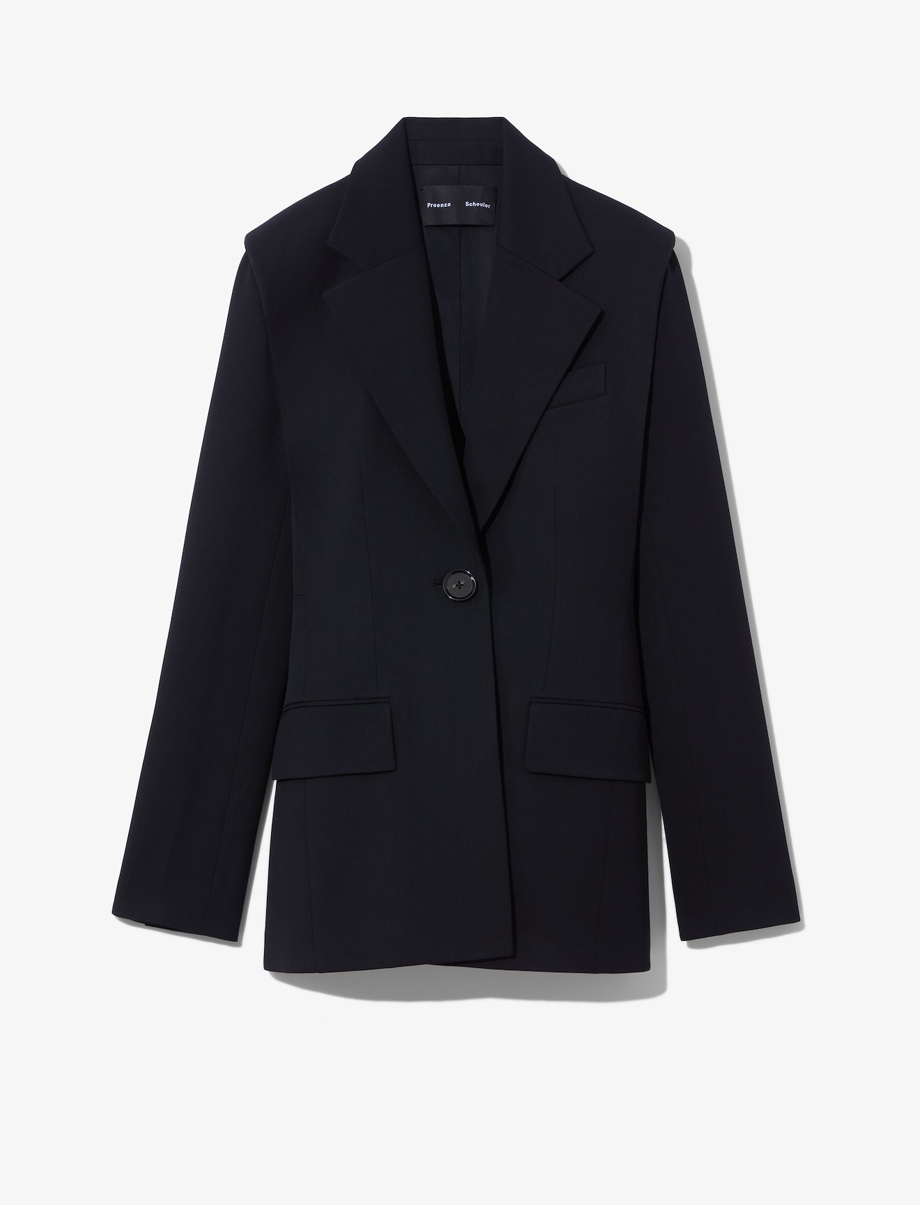 Accented Shoulder Wool Blazer #4