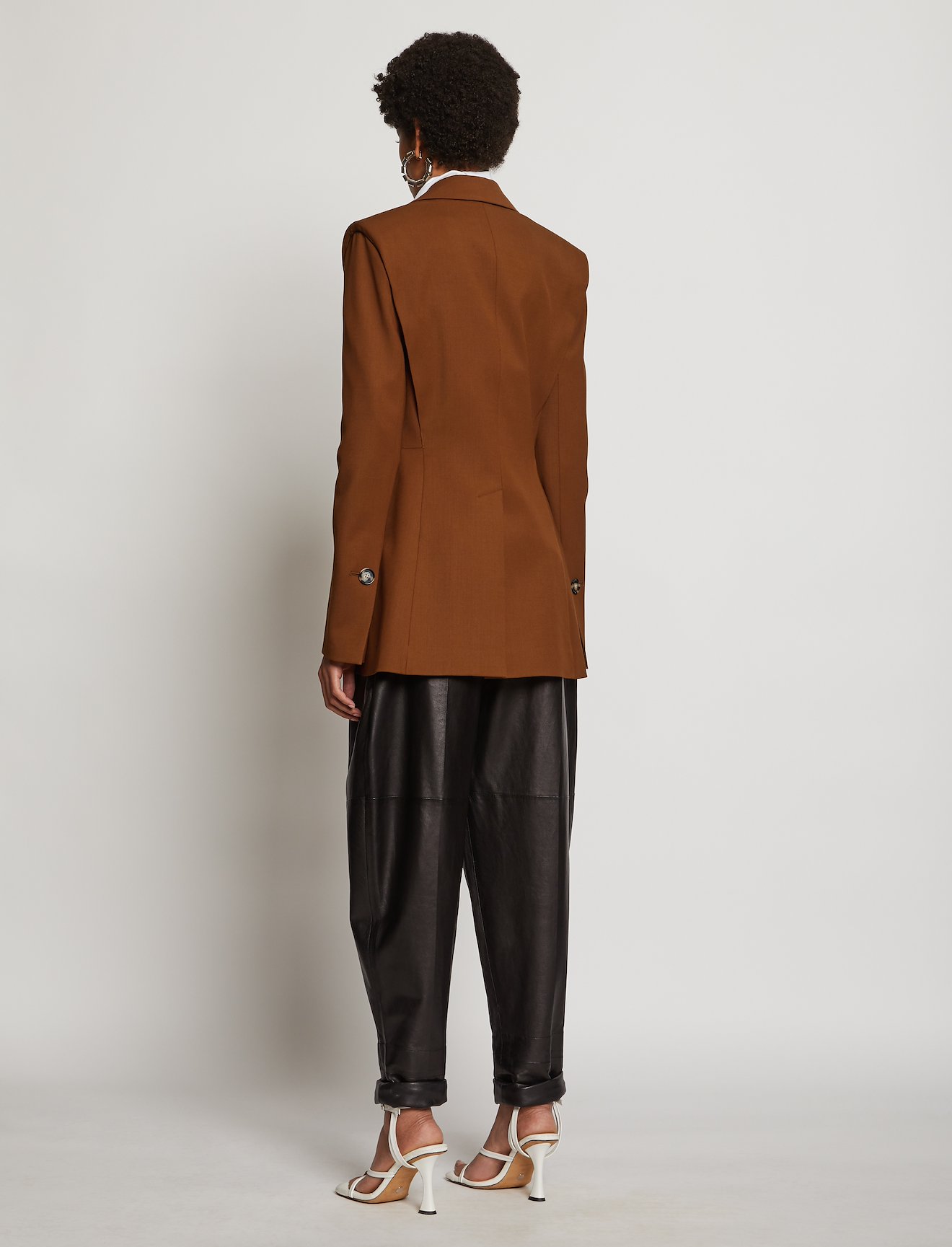 Accented Shoulder Wool Blazer #2