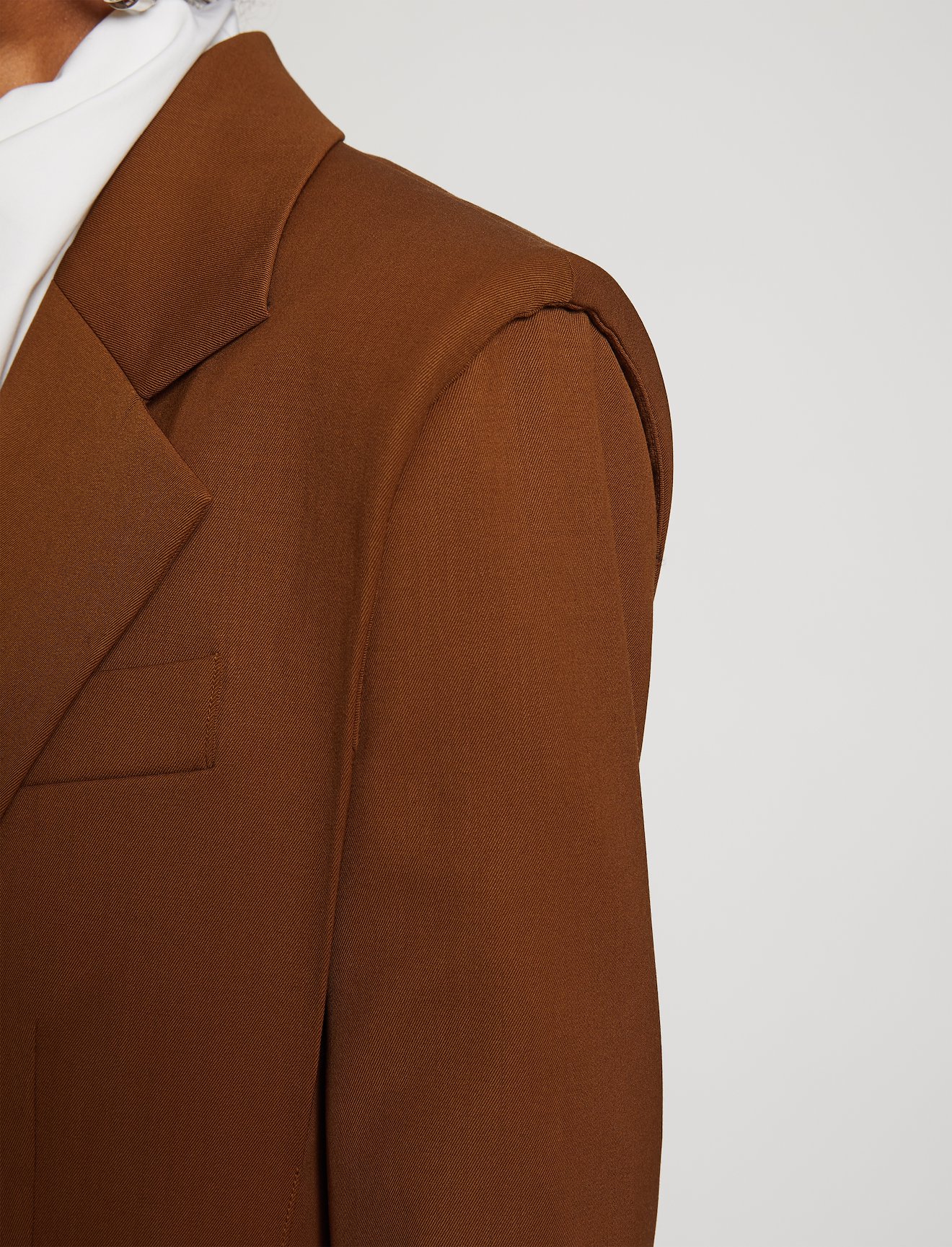 Accented Shoulder Wool Blazer #3