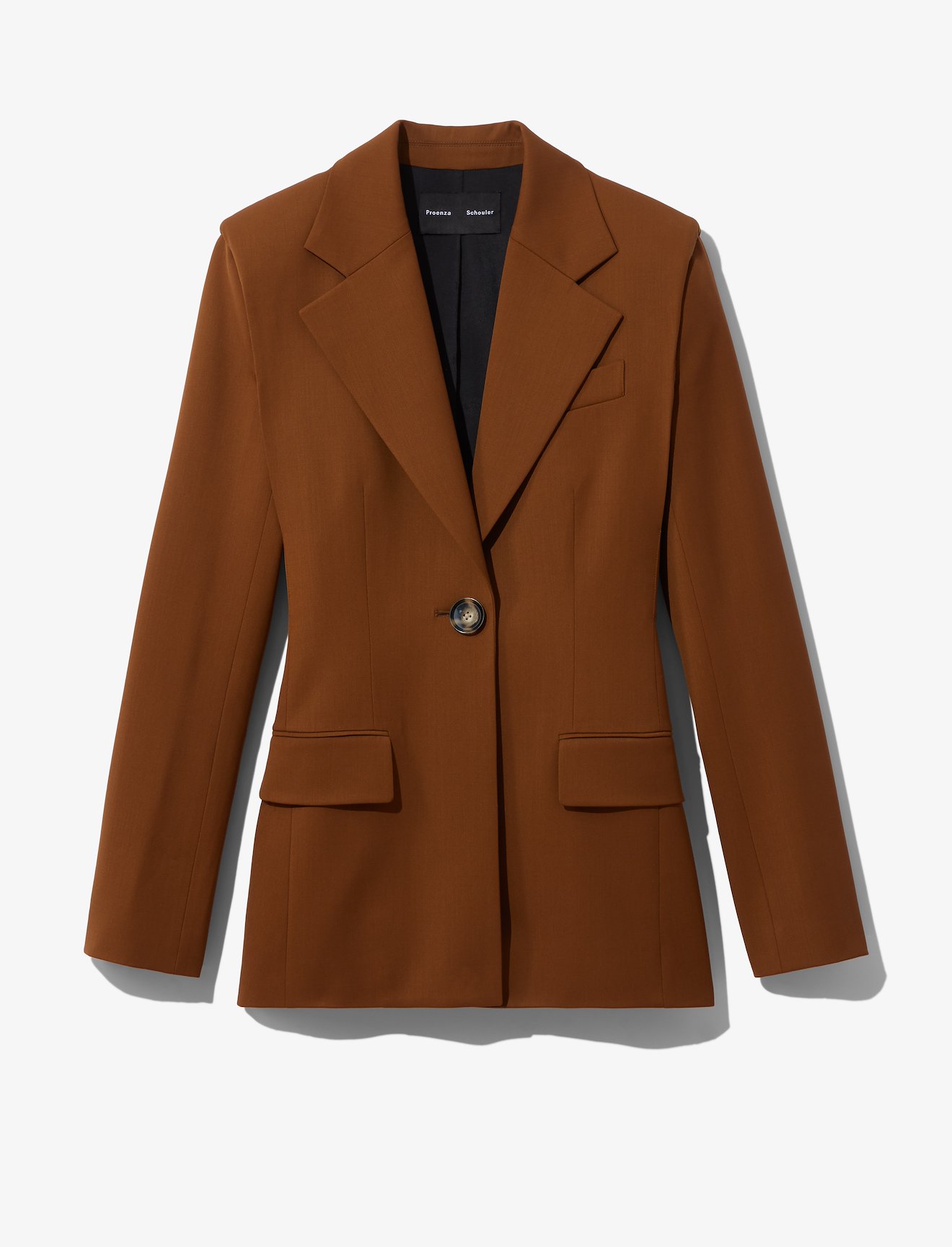 Accented Shoulder Wool Blazer #4