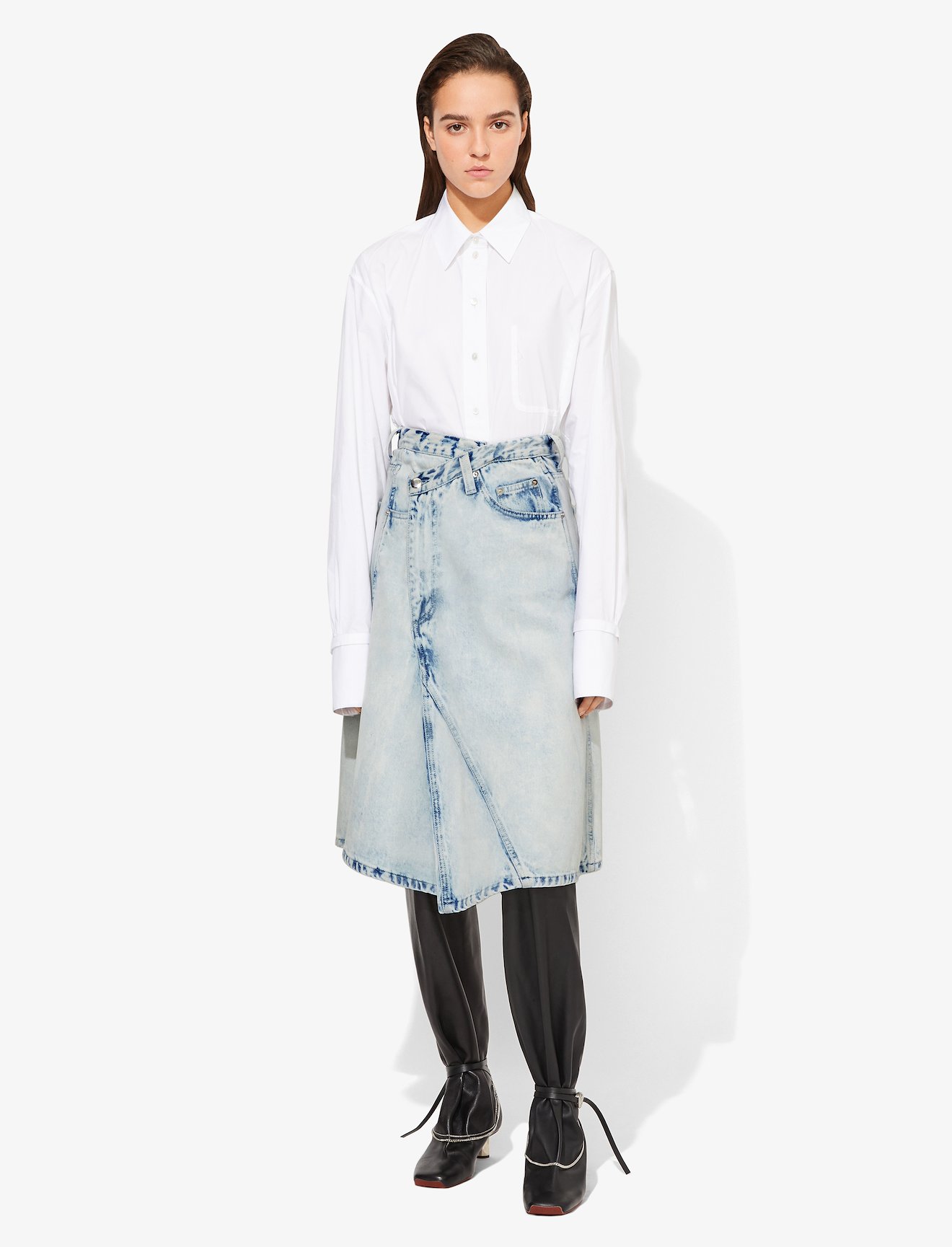 Acid Wash Asymmetric Skirt #2