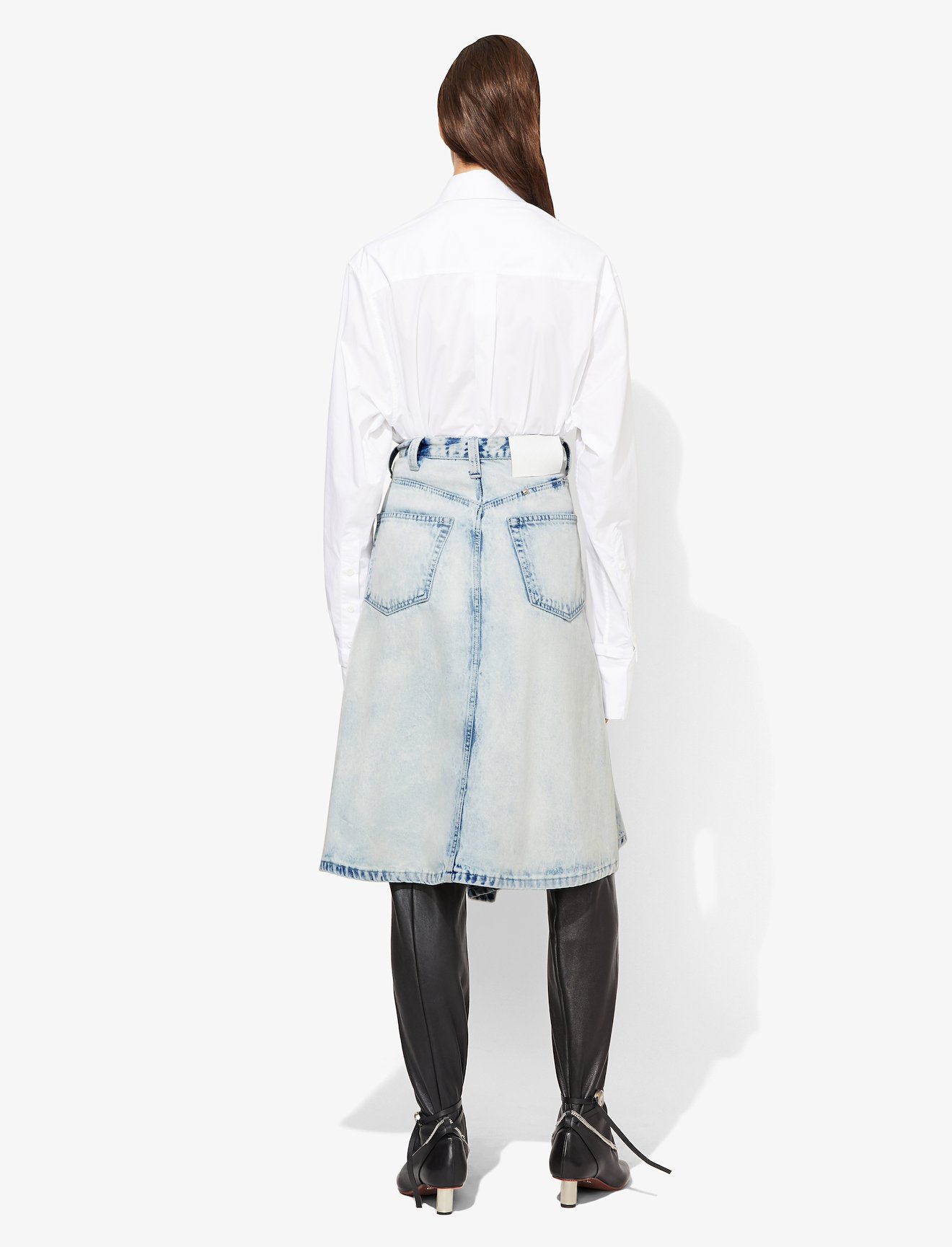 Acid Wash Asymmetric Skirt #3