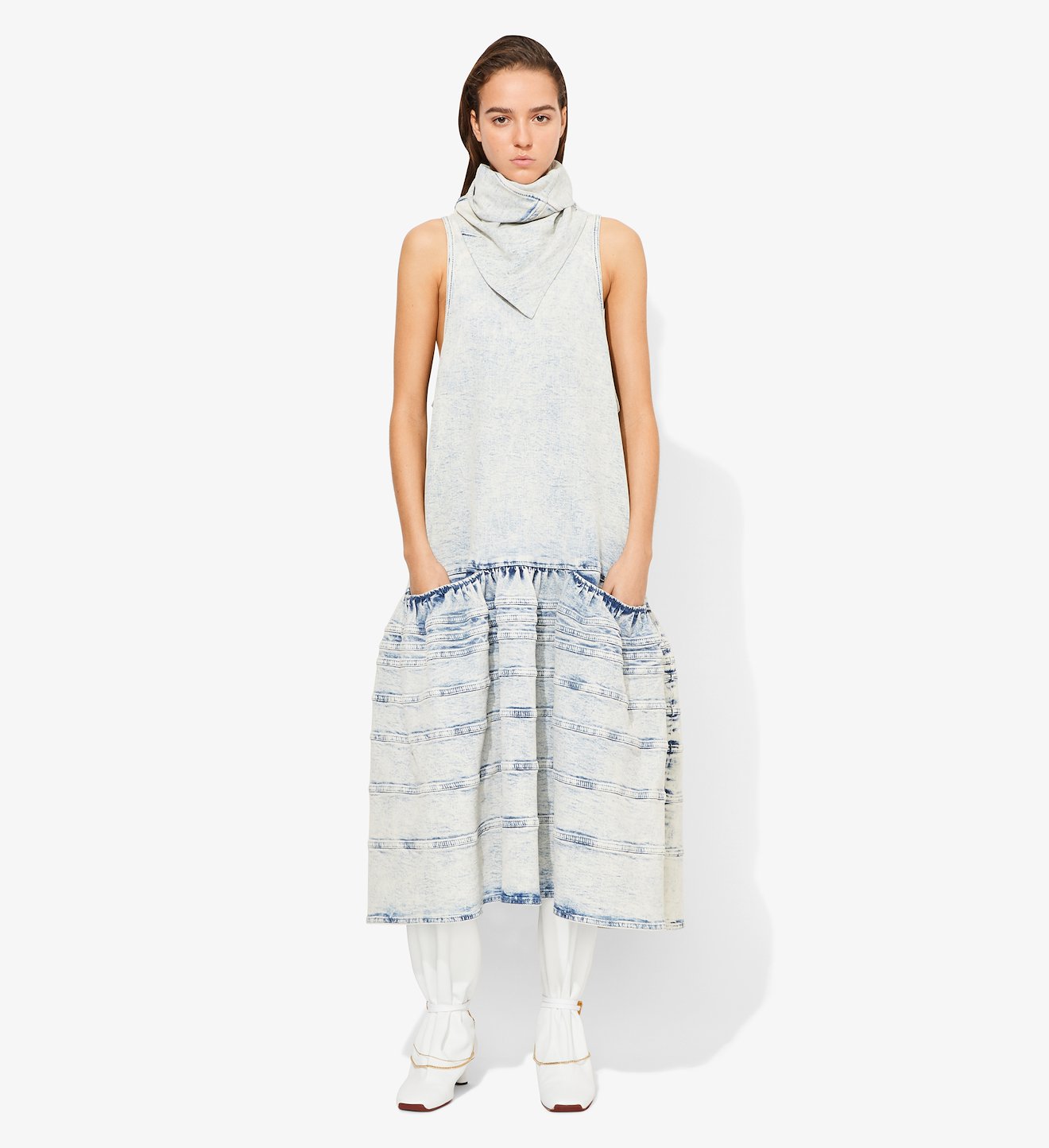 Acid Wash Denim Dress