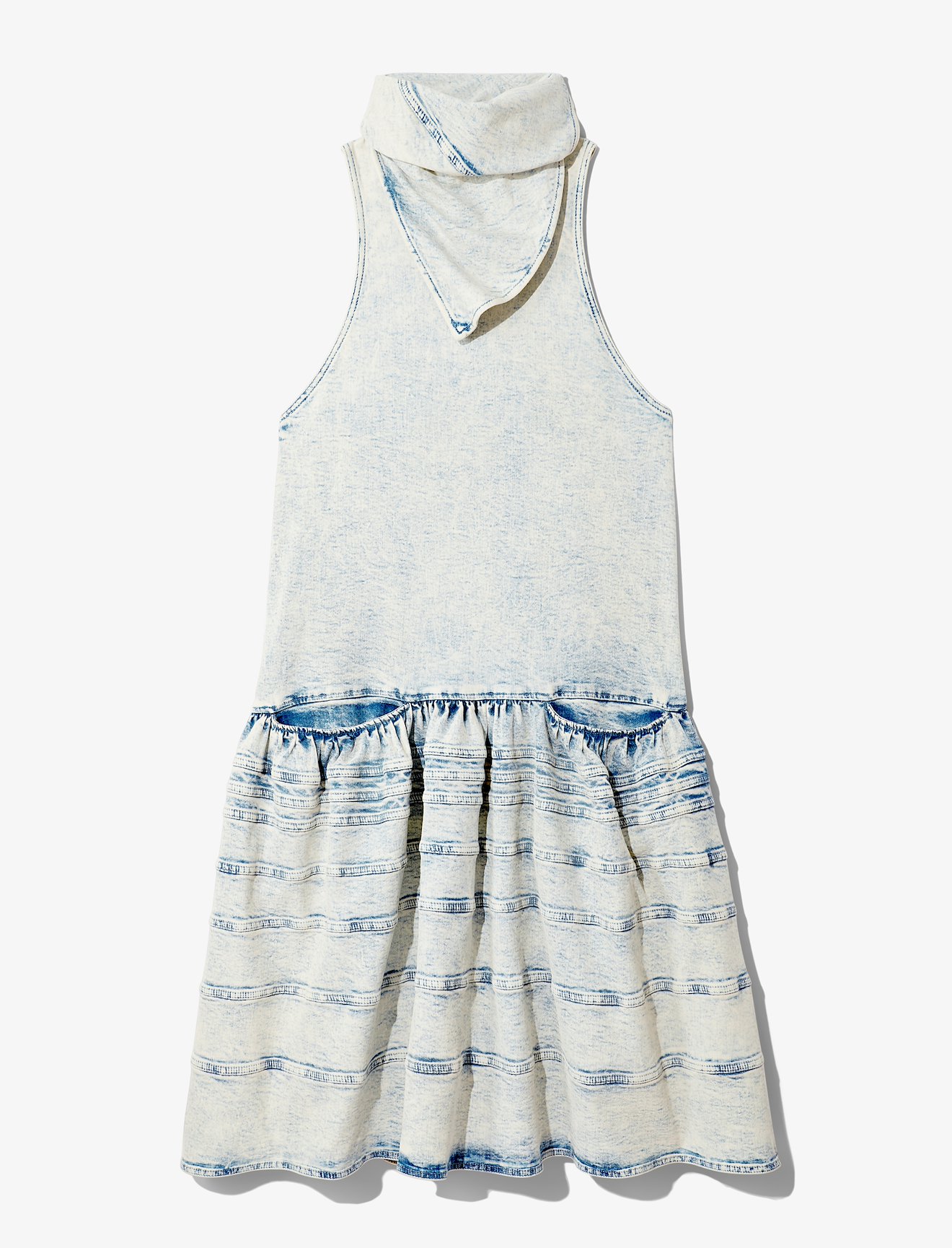Acid Wash Denim Dress #4