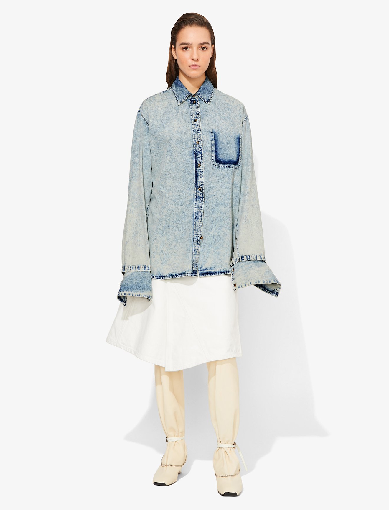Acid Wash Denim Shirt #1