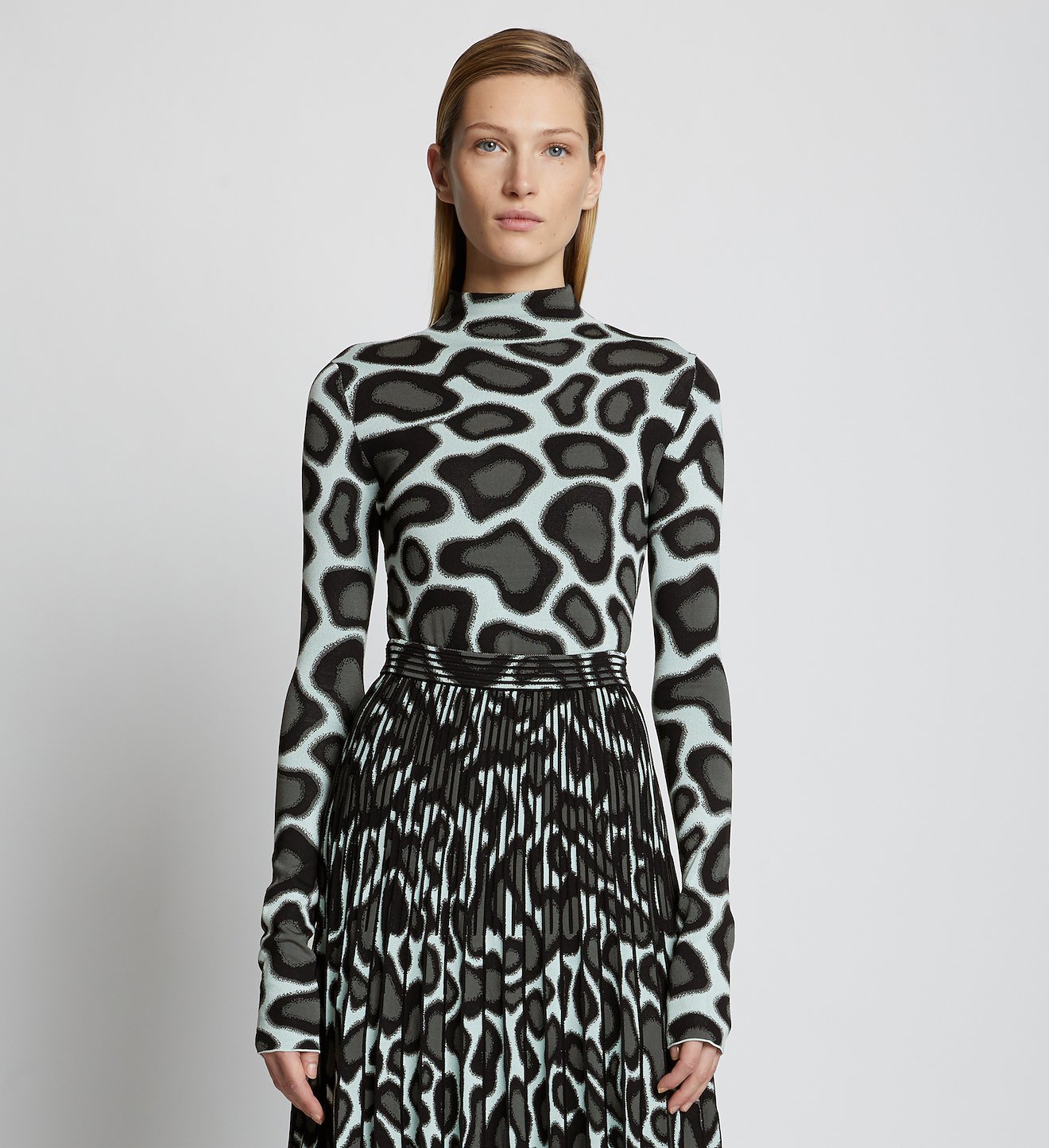 Animal Jacquard Knit Top