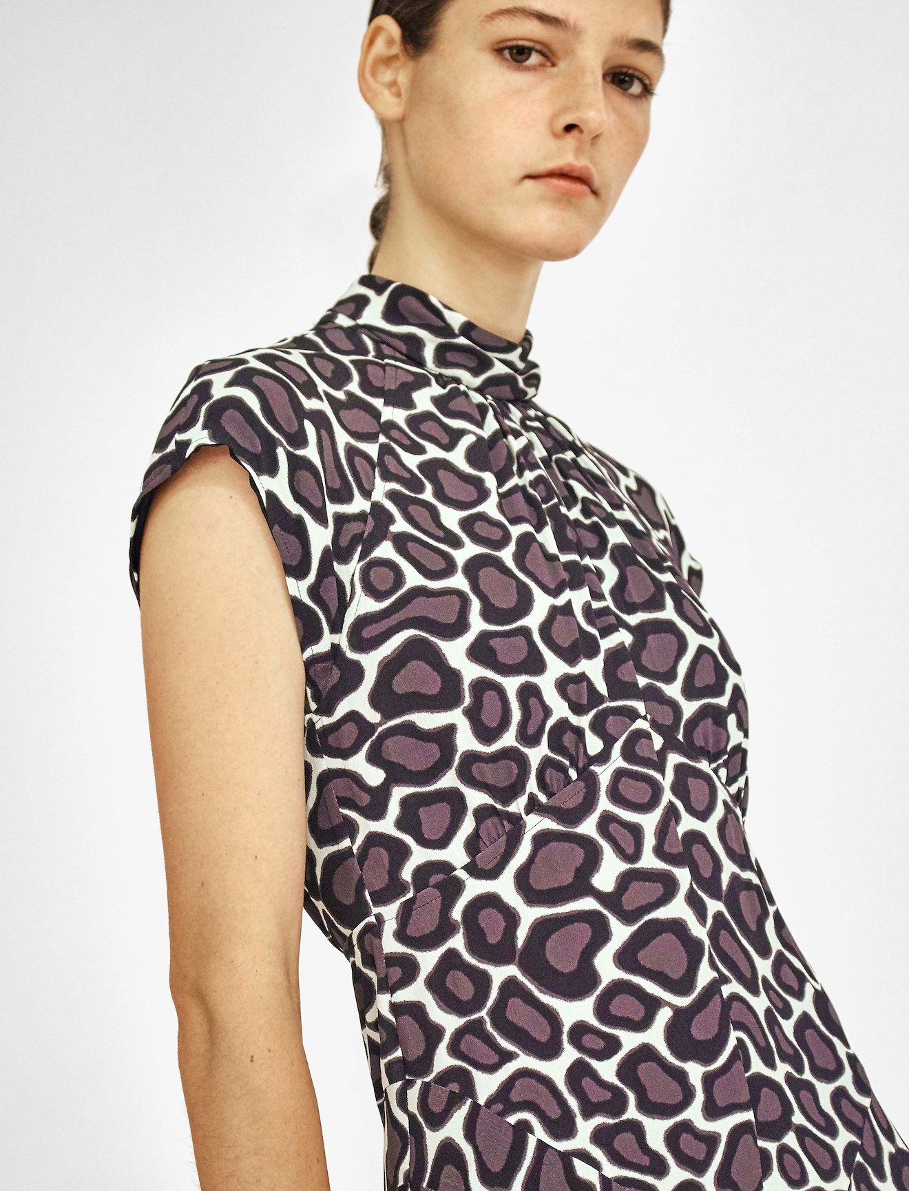 Animal Print Mockneck Dress #1