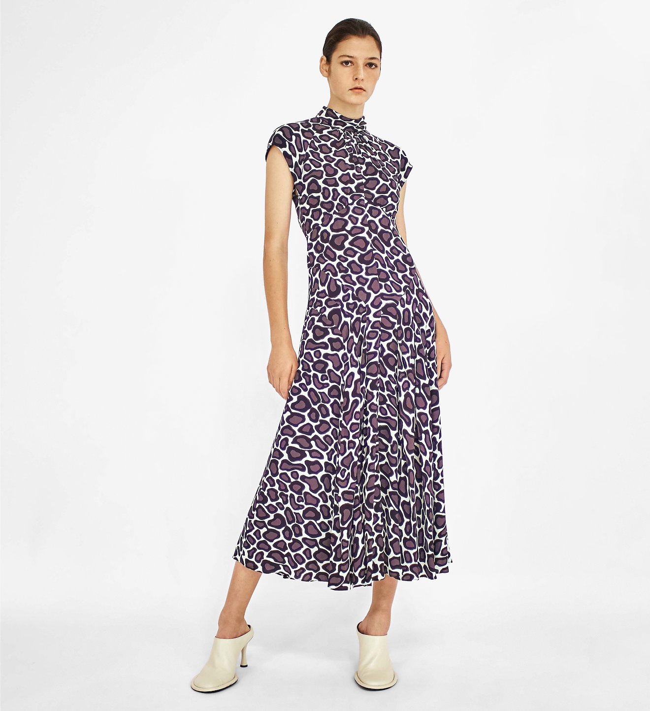 Animal Print Mockneck Dress