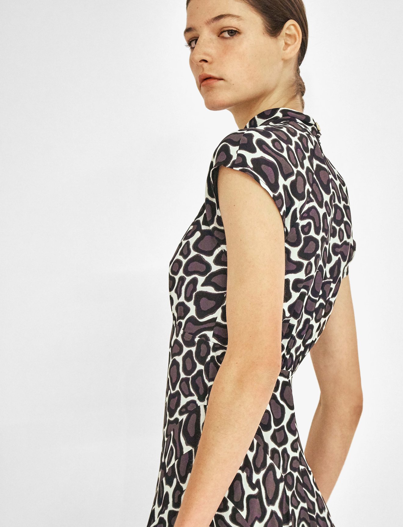 Animal Print Mockneck Dress #3