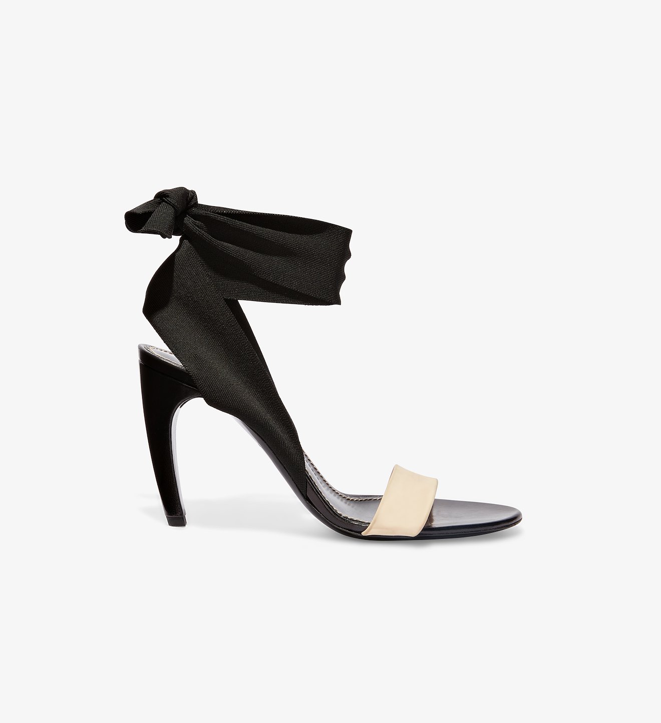 Ankle Tie Curved Heel Sandals