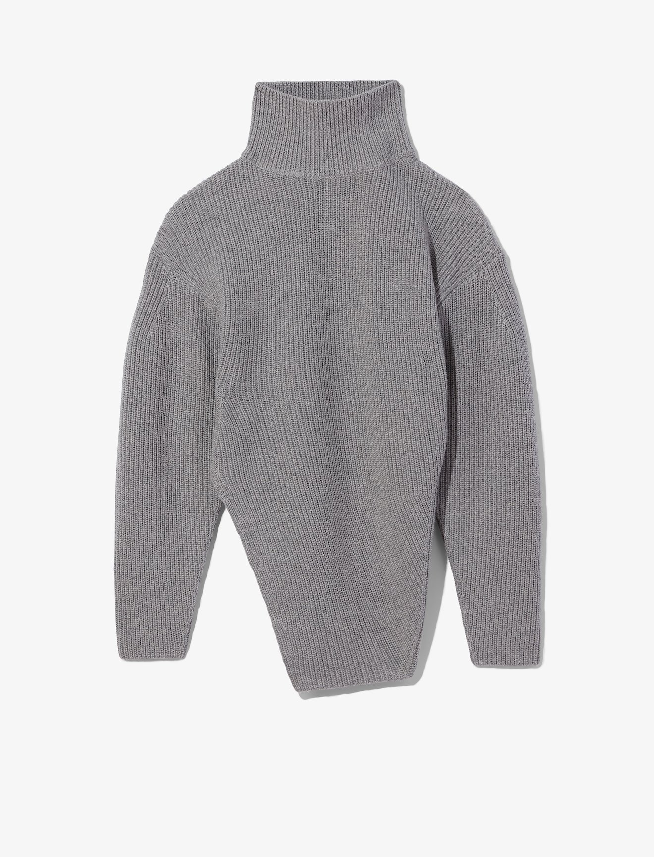 Asymmetric Merino Turtleneck Sweater #4