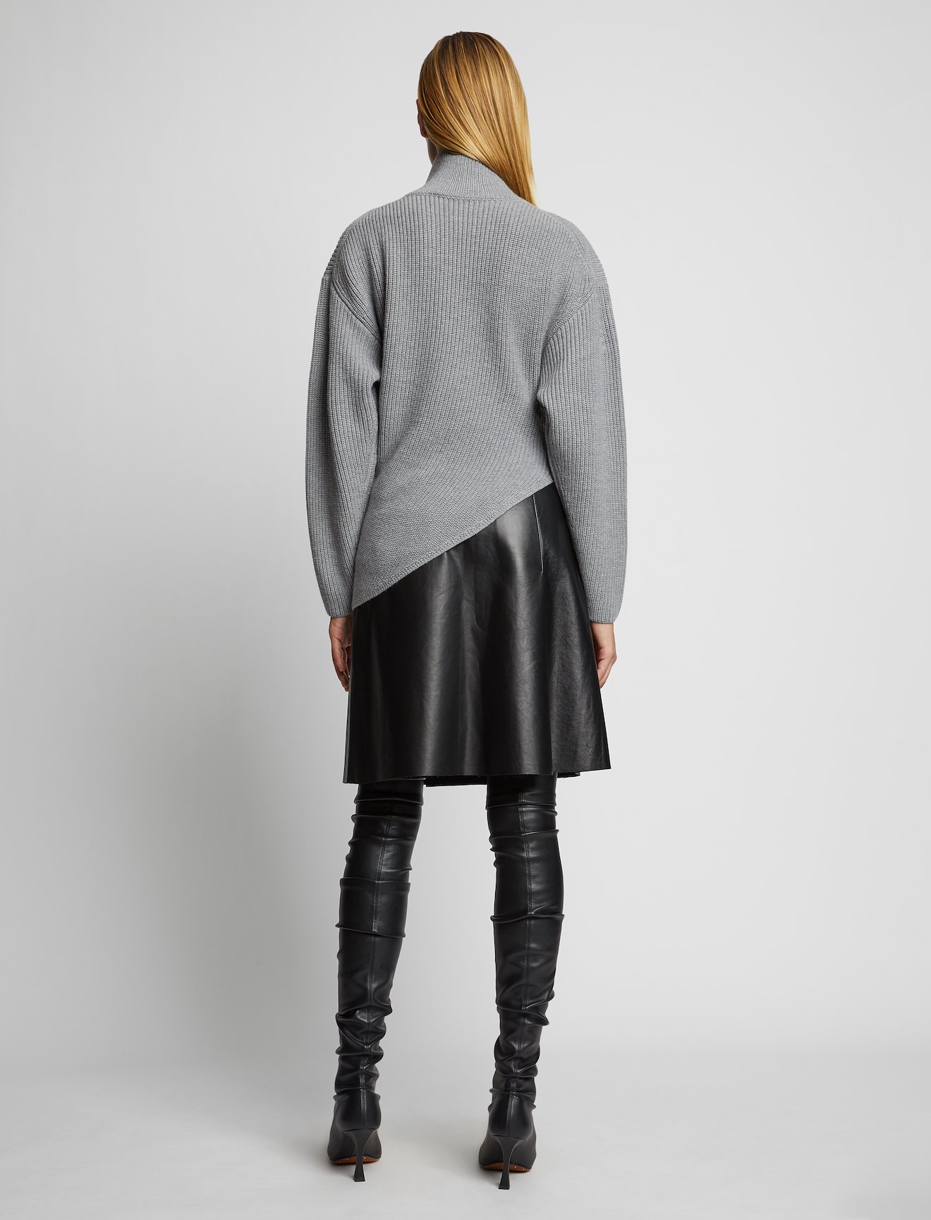 Asymmetric Merino Turtleneck Sweater #2