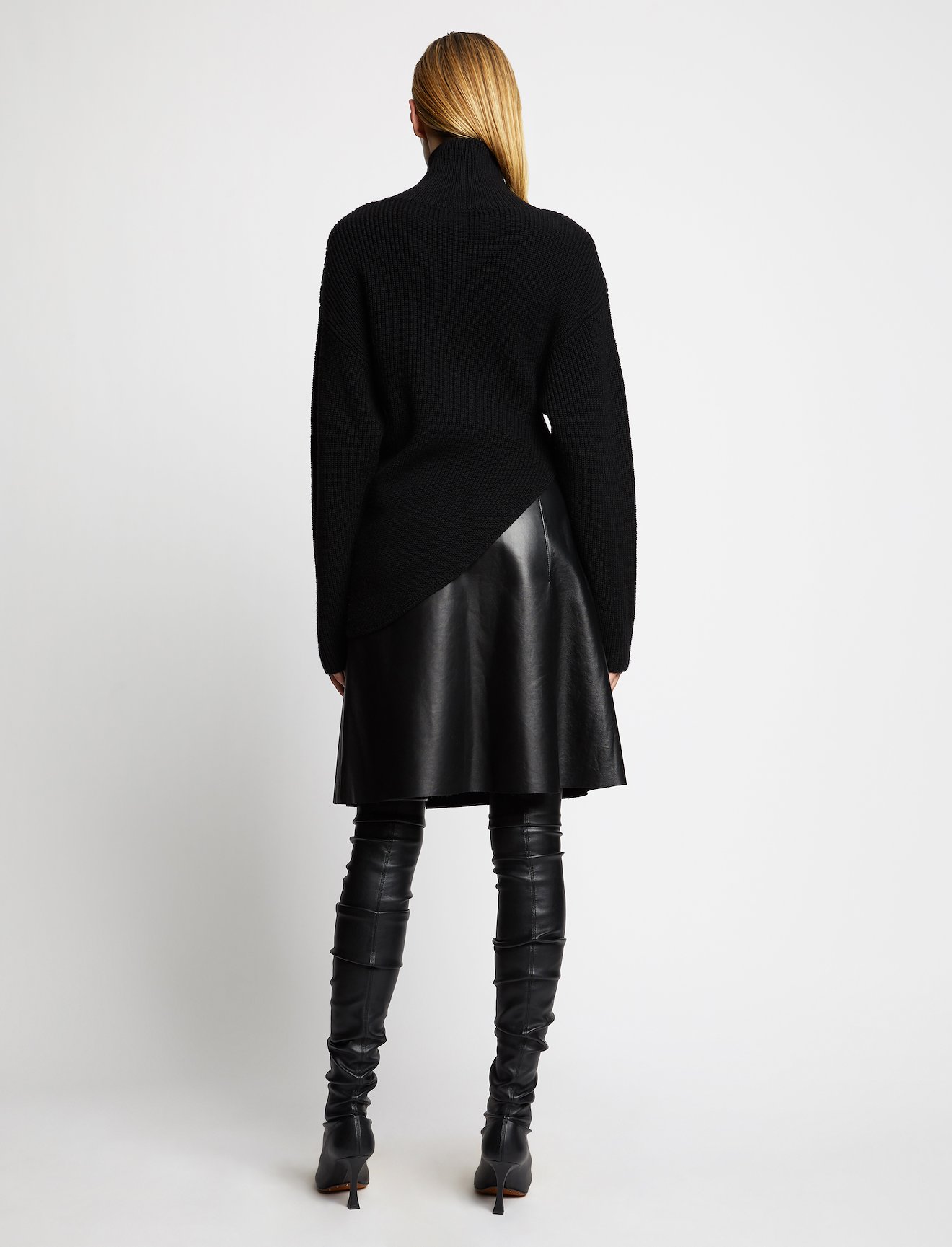 Asymmetric Merino Turtleneck Sweater #2