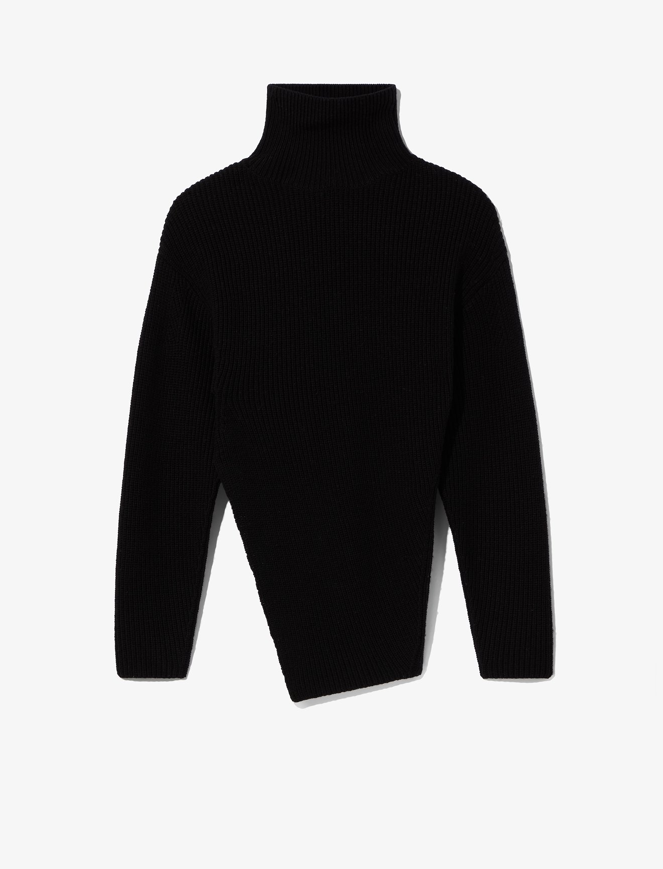 Asymmetric Merino Turtleneck Sweater #4