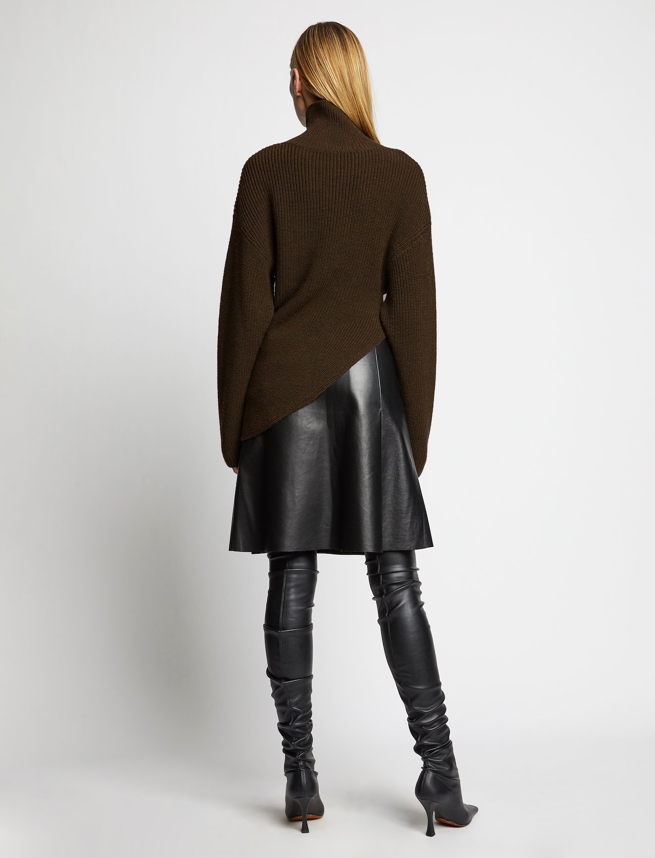 Asymmetric Merino Turtleneck Sweater #2