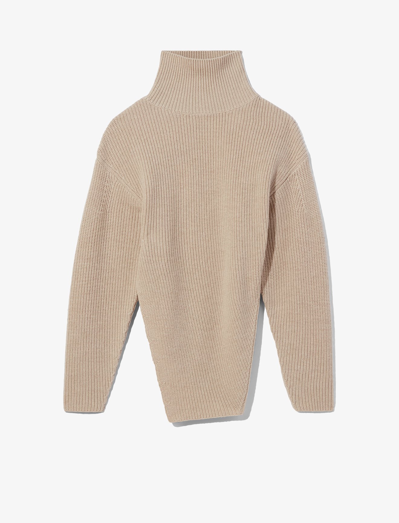 Asymmetric Merino Turtleneck Sweater #4