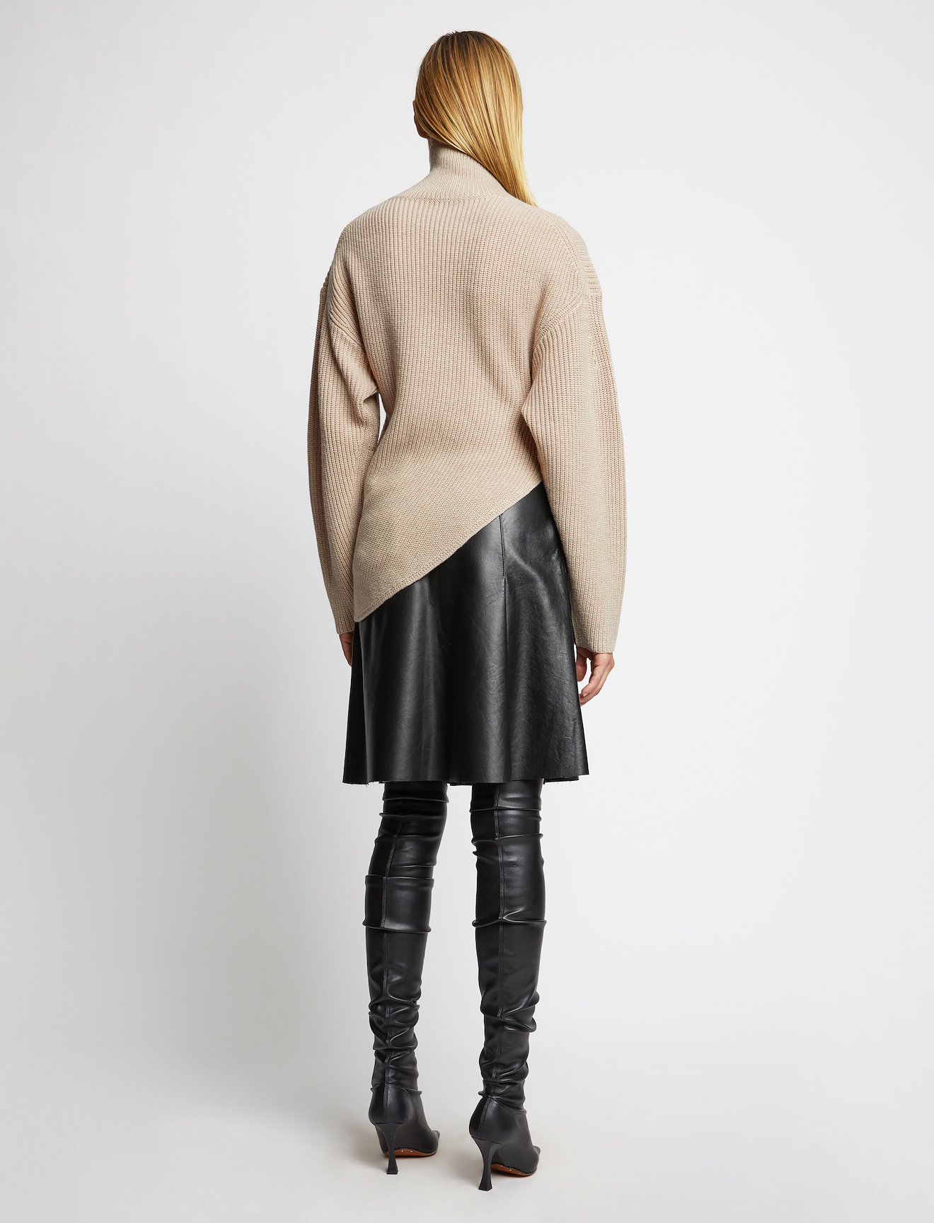Asymmetric Merino Turtleneck Sweater #2