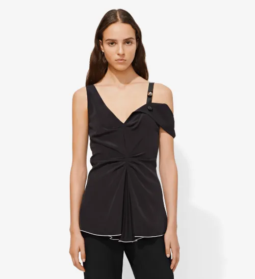 Asymmetrical Pleated Top