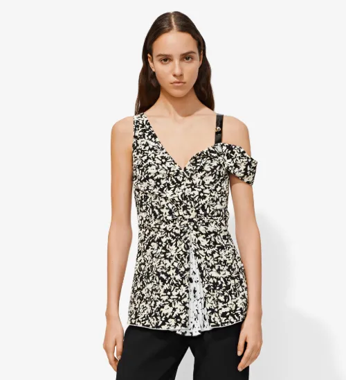 Asymmetrical Pleated Top
