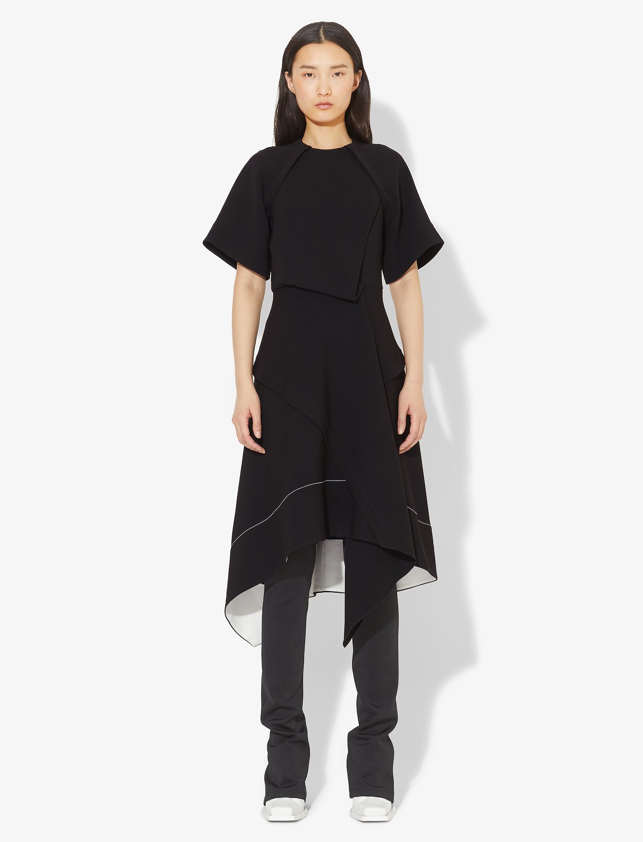 Asymmetrical Short Sleeve Dress #1