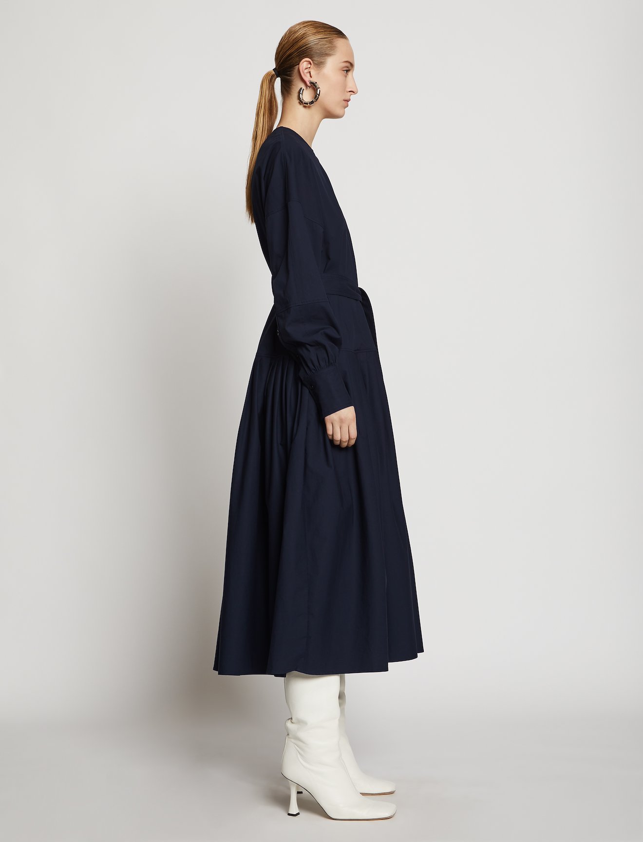 Belted Cotton Dress #1