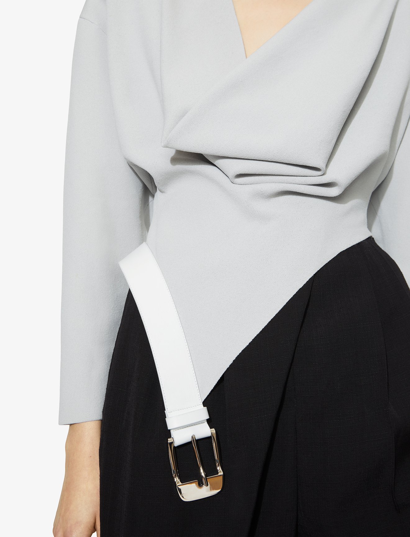 Belted Cowl Neck Top #3