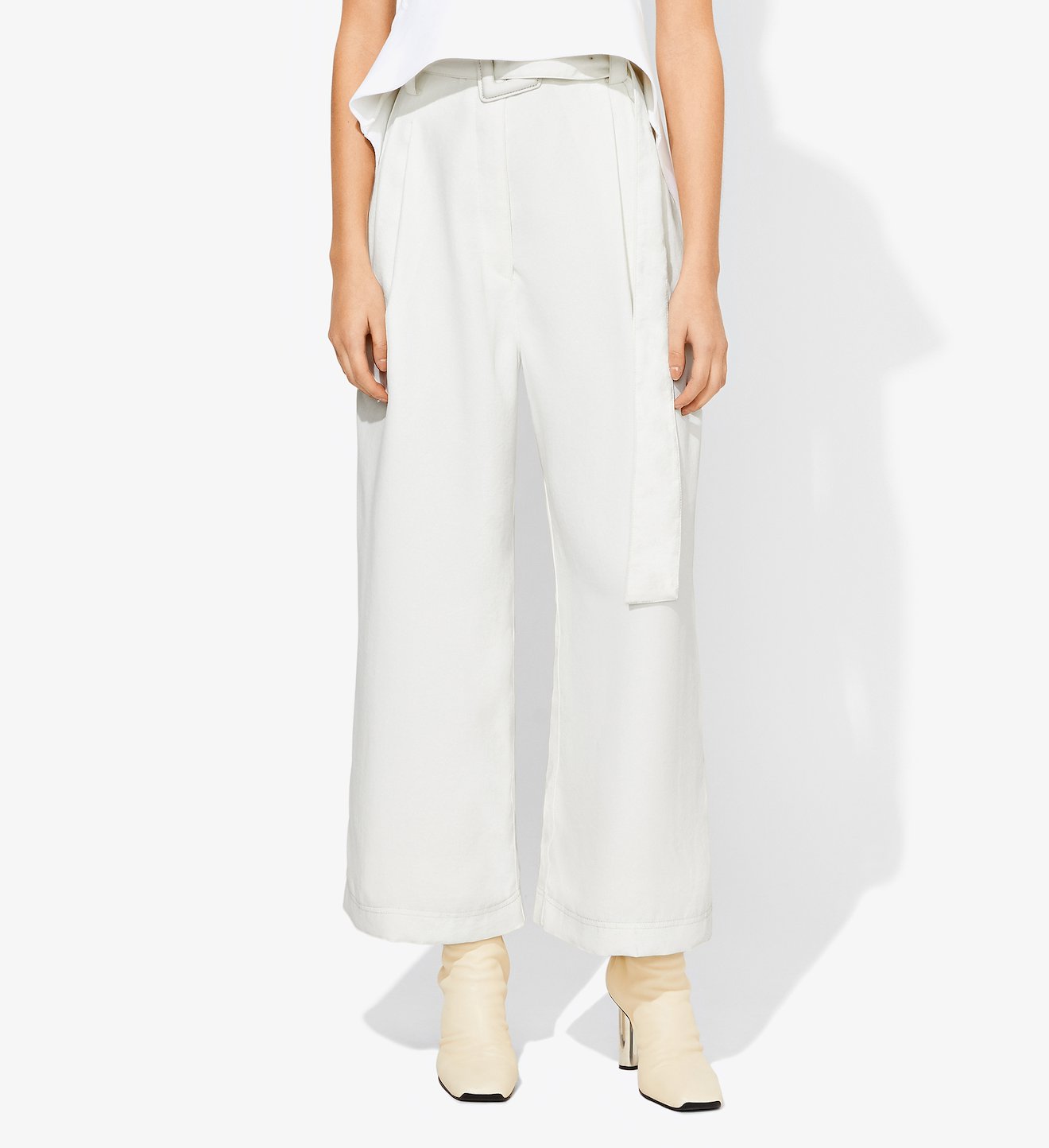 Belted Crêpe Pants
