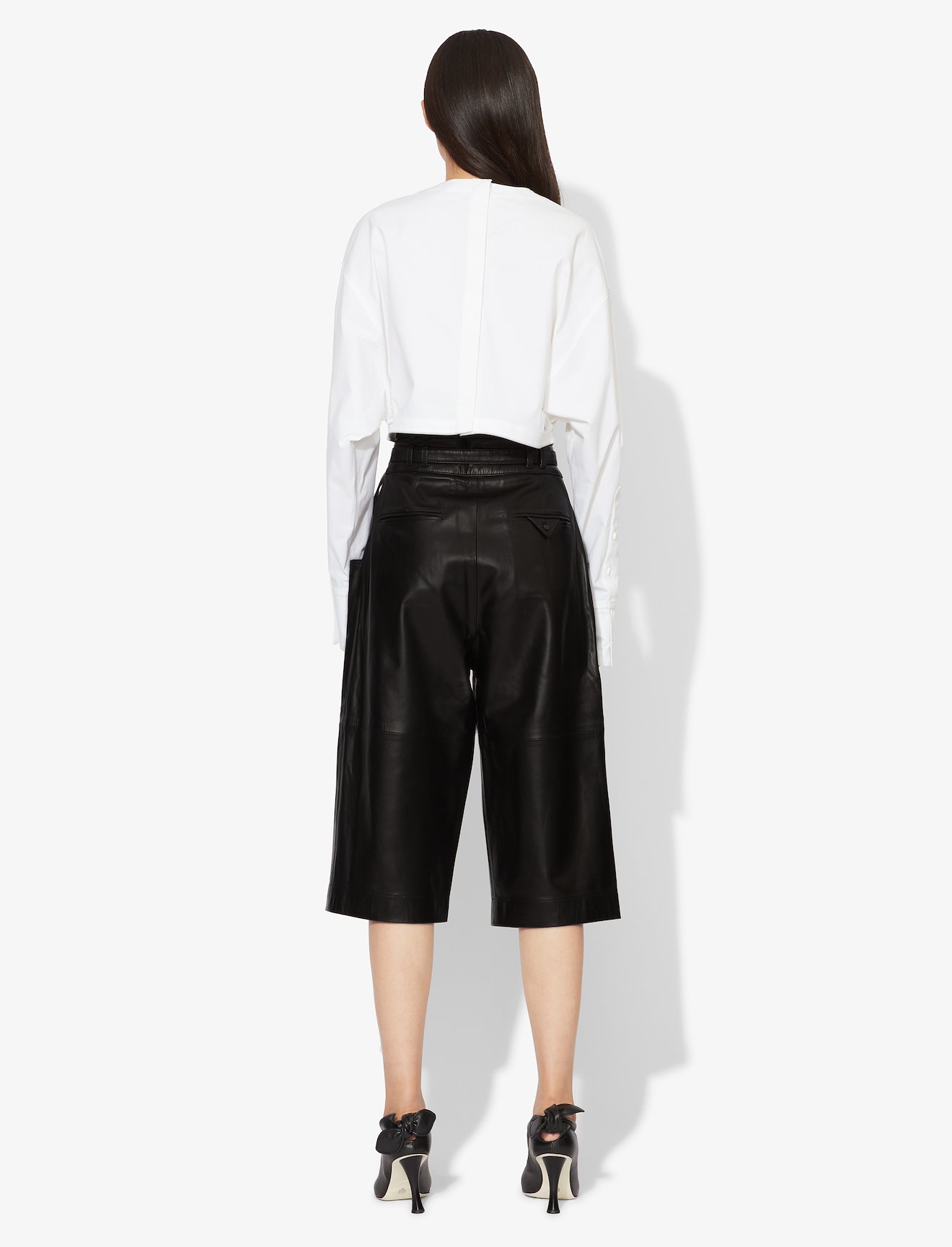 Belted Leather Shorts #2