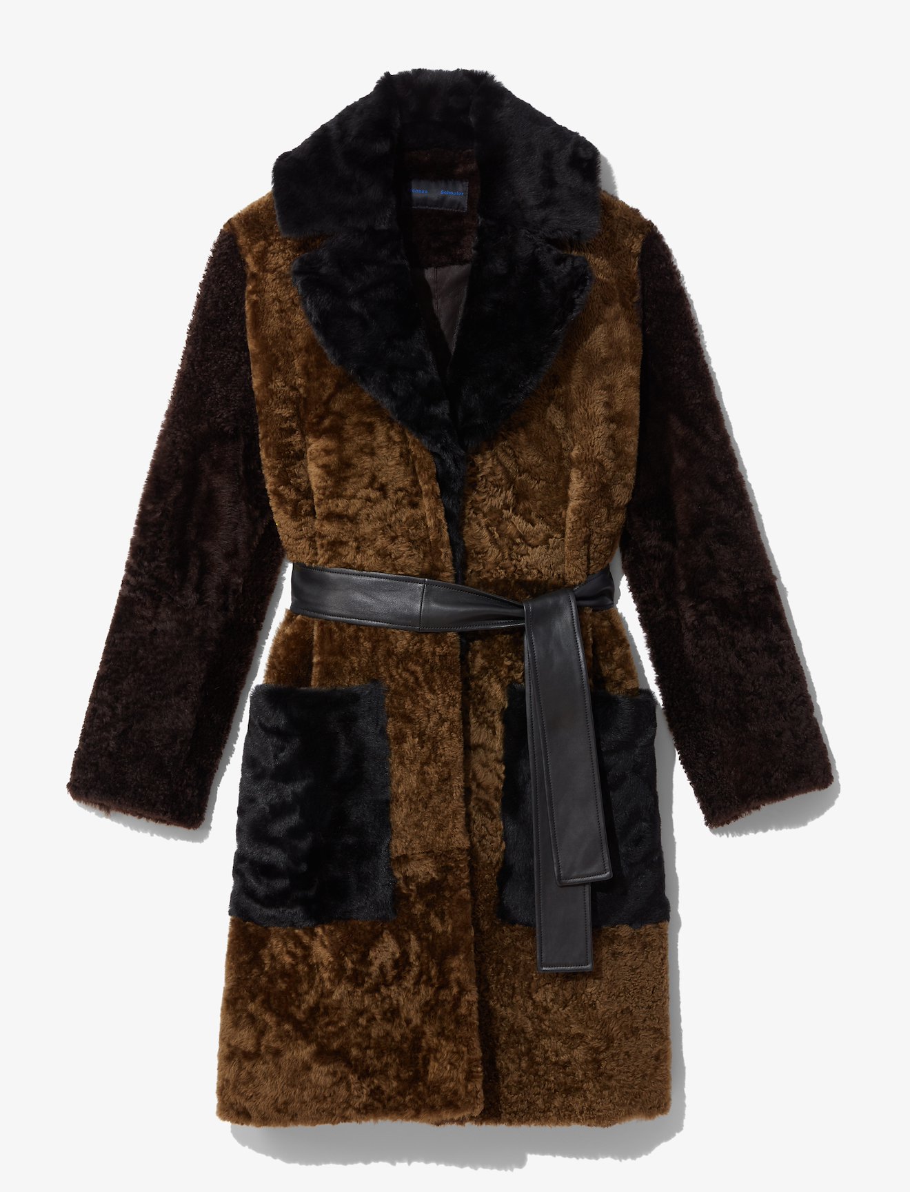 Belted Shearling Coat #4