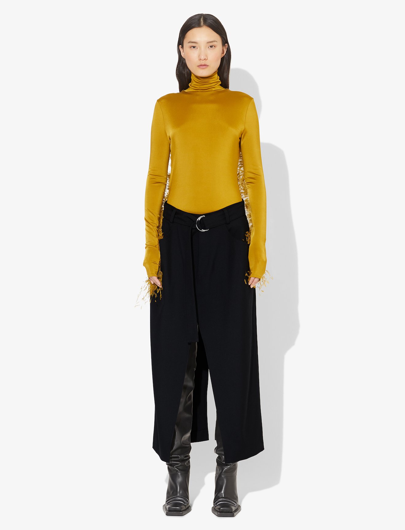 Belted Split Skirt #1