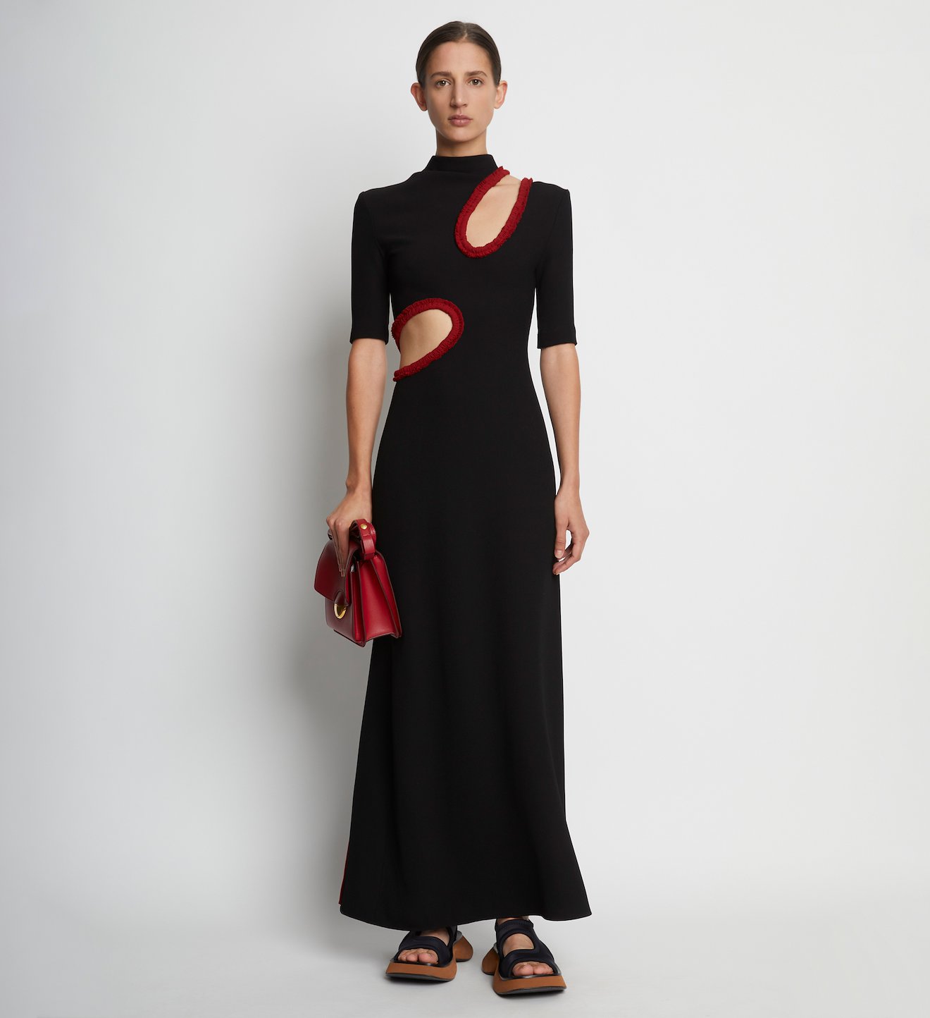Bi-Stretch Crepe Cut Out Dress
