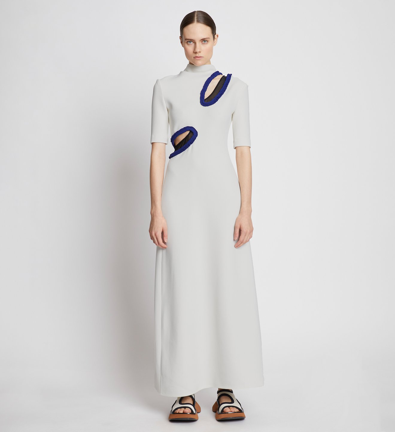 Bi-Stretch Crepe Cut Out Dress