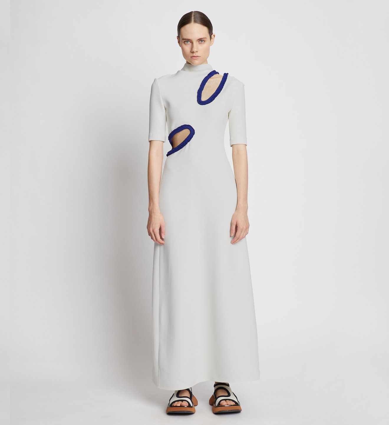 Bi-Stretch Crepe Cut Out Dress