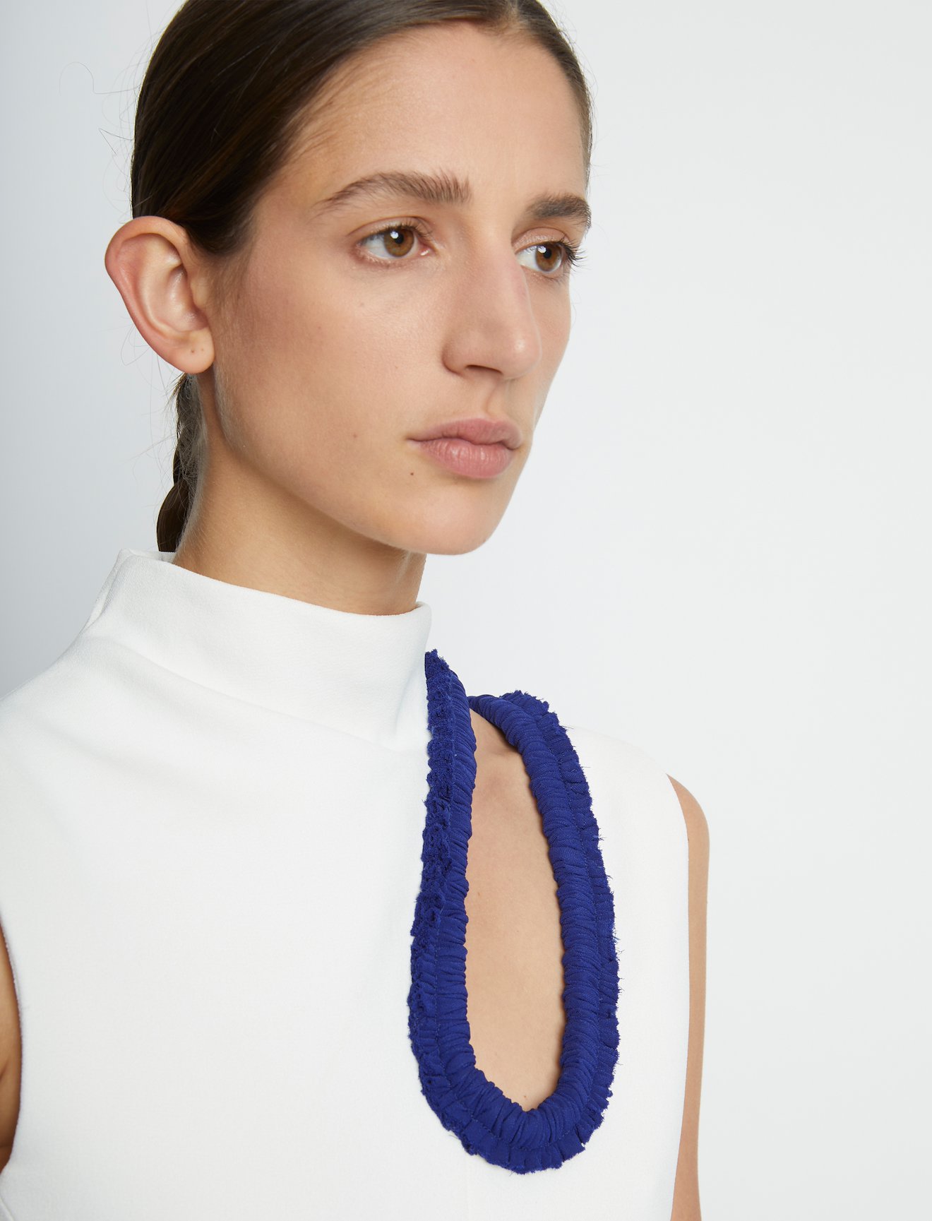 Bi-Stretch Crepe Cut Out Shell #1