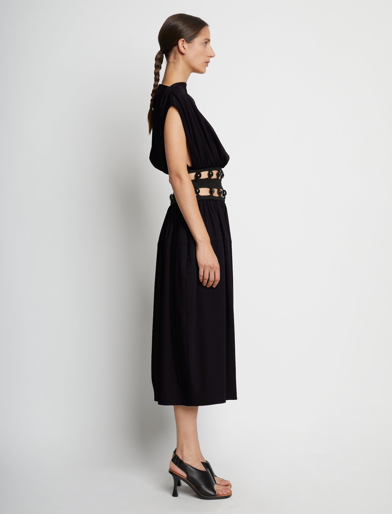 Bi-Stretch Crepe Waisted Dress #1